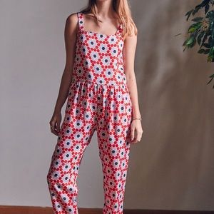 Dusen Dusen geometric jumpsuit overalls L